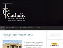 Tablet Screenshot of catholicsocialservicesmobile.com